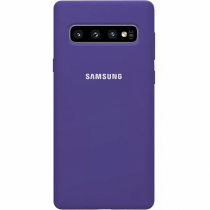 Чехол Silicone cover для Samsung Galaxy S10, сливовый - image 1