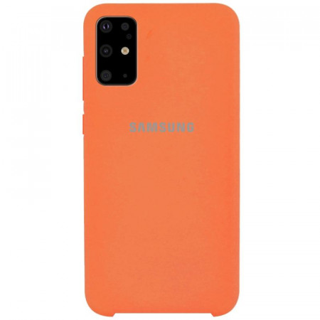Чехол Silicone cover для Samsung Galaxy S20 Plus, оранжевый - image 1