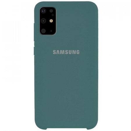 Чехол Silicone cover для Samsung Galaxy S20 Plus, темно-зеленый - image 1