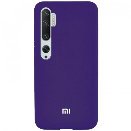 Чехол Silicone cover для Xiaomi CC9 Pro/ Mi Note 10 / 10 Pro, фиолетовый - image 1