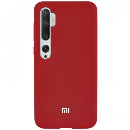 Чехол Silicone cover для Xiaomi CC9 Pro/ Mi Note 10 / 10 Pro, малиновый - image 1