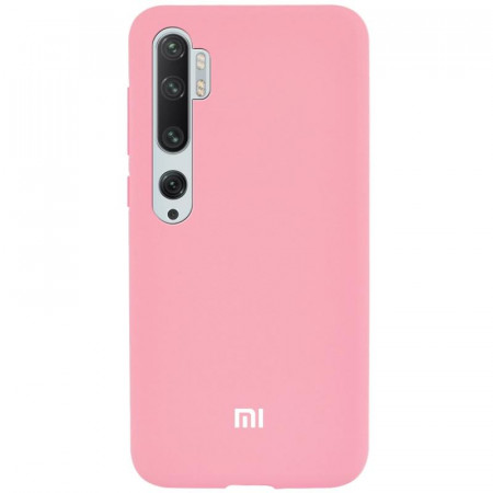 Чехол Silicone cover для Xiaomi CC9 Pro/ Mi Note 10 / 10 Pro, розовый - image 1