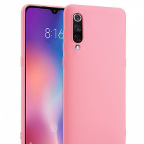 Чехол Silicone cover для Xiaomi Mi9 SE, розовый - image 1