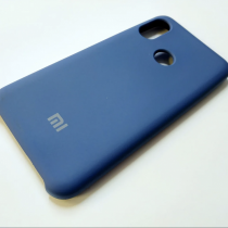 Чехол Silicone cover для Xiaomi Redmi 6 Pro/ Mi A2 Lite, темно синий - image 1