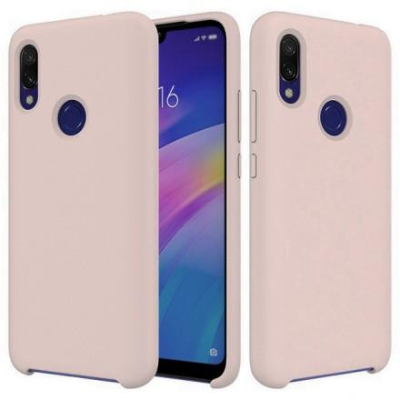 Чехол Silicone cover для Xiaomi Redmi 7, пудровый - image 1