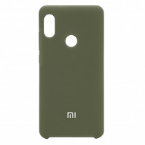 Чехол Silicone cover для Xiaomi Redmi Note 7, темно зеленый - image 1