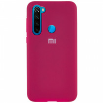 Чехол Silicone cover для Xiaomi Redmi Note 8, малиновый - image 1