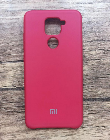 Чехол Silicone cover для Xiaomi Redmi Note 9, малиновый - image 1