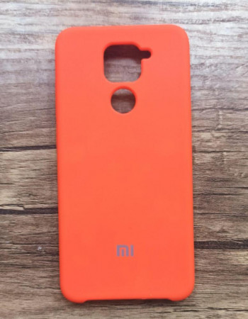 Чехол Silicone cover для Xiaomi Redmi Note 9, оранжевый - image 1