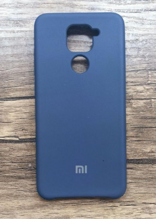 Чехол Silicone cover для Xiaomi Redmi Note 9, темно-серый - image 1