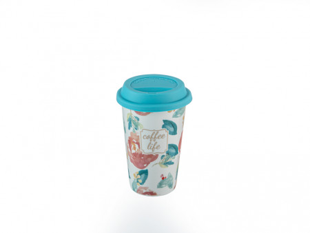 Дорожная кружка Mint Rose 350 мл - image 1