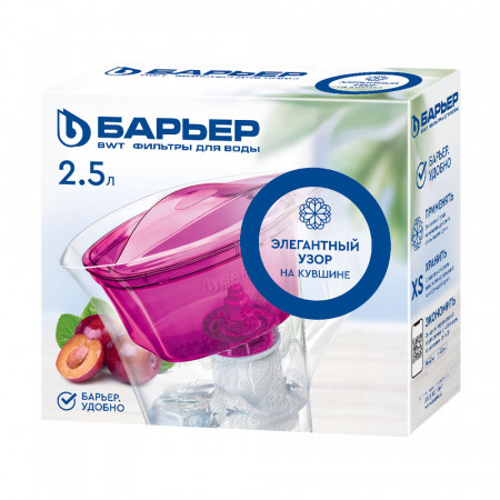 Фильтр-кувшин для воды Барьер Танго Пурпурный с узором - image 1