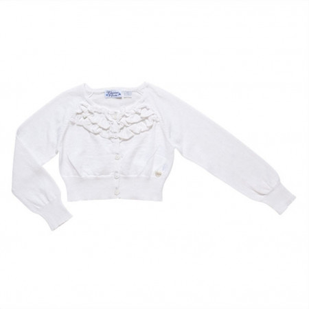 Кардиган Chicco белый вязаный для девочки - image 1