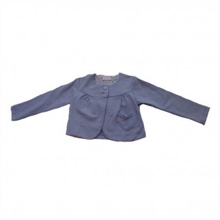 Кардиган Chicco серо-голубой в горошек для девочки - image 1