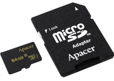 Карта памяти Apacer MicroSDXC UHS-I 64GB Class10 (AP64GMCSX10U1-R) - image 1