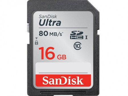 Карта памяти SanDisk Ultra SDXC Class 10 UHS-I 80MB/s 16GB - image 1