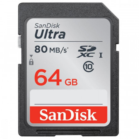 Карта памяти SanDisk Ultra SDXC Class 10 UHS-I 80MB/s 64GB - image 1