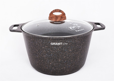 Кастрюля Kukmara 8л со стекл крышкой Granit ultra кгг82а - image 1
