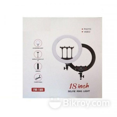 Кольцевая светодиодная лампа для блогеров 45 см Jmary FM-18R - image 2