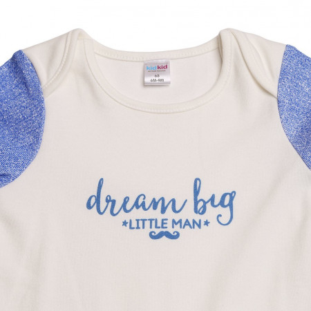 Комбинезон Kid Kid цвет белый рукав под джинсу принт dream big для мальчика - image 3