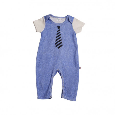 Комбинезон Kid Kid цвет комби под джинсу принт галстук для мальчика - image 1