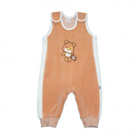 Комбинизон Kid kid цвет бежевый Велюр выш мишка для мальчика - image 1