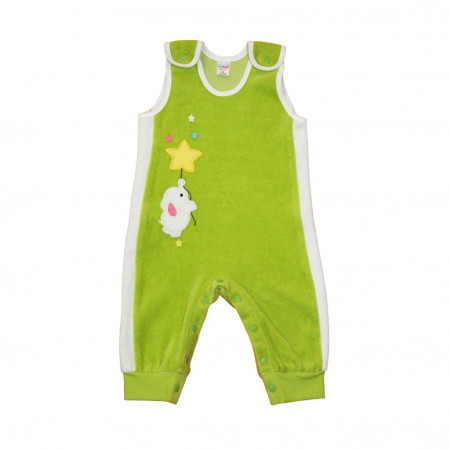 Комбинизон Kid kid цвет зелёный Велюр выш слоник для девочки - image 1