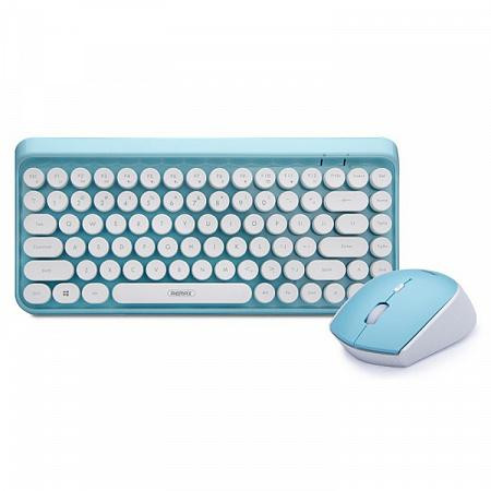 Комплект Беспроводная игровая клавиатура и мышь Remax XII-MK801 Blue - image 1
