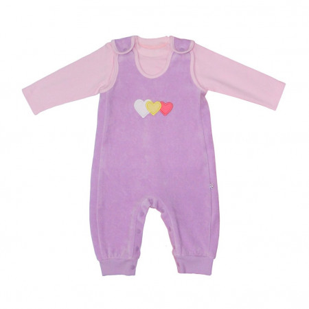 Комплект Kid kid цвет сиреневый Велюр выш сердечко для девочек - image 1