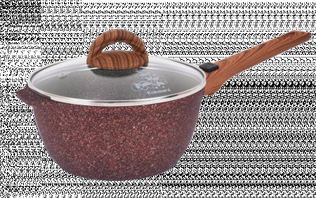 Ковш Kukmara 2,2л со съемной ручкой стекл крышкой Granit Ultra кга0225а - image 1