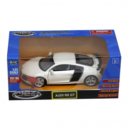 Машинка Rastar "Audi R8 GT" белый 1:32 - image 3