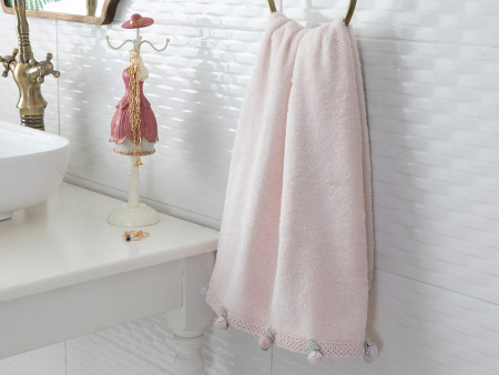 МИНИ-РОЗОВЫЕ ПОЛОТЕНЦА, ВЯЗАНЫЕ НА 1 КРЮЧКЕ, 50X80 СМ - image 1