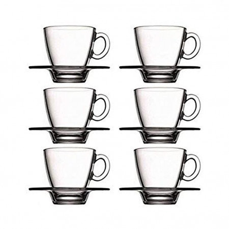 Набор чашек с блюдцем Pasabahce 95040 объем: 220мл - image 3