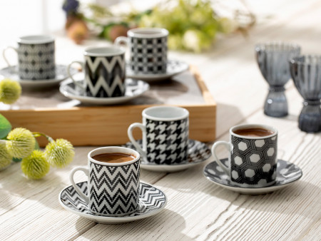 Набор кофейных чашек Rony 80 мл 6 шт. - image 1