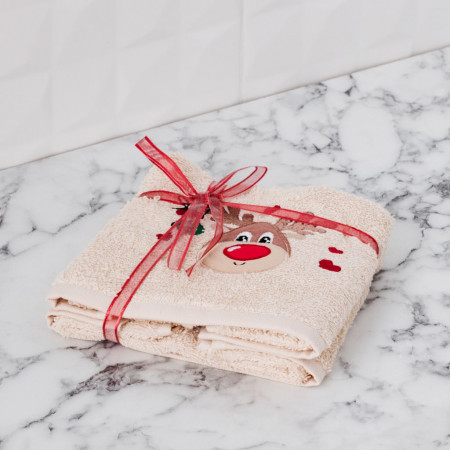 Набор полотенец home&you 58849-BEZ-C0305-BN REINDEERLOVE - image 1