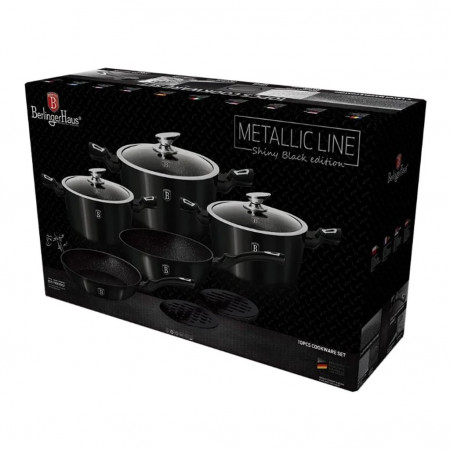 Набор посуды Berlinger Haus BH-1663N Metallic Line Royal Black - image 2