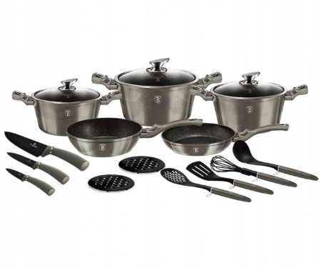 Набор посуды Berlinger Haus BH-6163 Metallic Line Carbon Edition - image 1