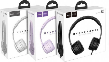 Наушники Hoco W21 Bluetooth Black, White, Purple - image 7