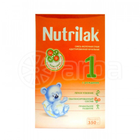 Nutrilak 1 Смесь Молочная Сухая Начальная Адаптированная для Детей С 0 - 6 Месяцев, коробка 350г - image 1