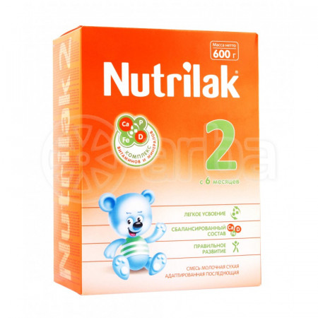 Nutrilak 2 Смесь Молочная Сухая Последующая Адаптированная 6+, коробка 350г - image 1