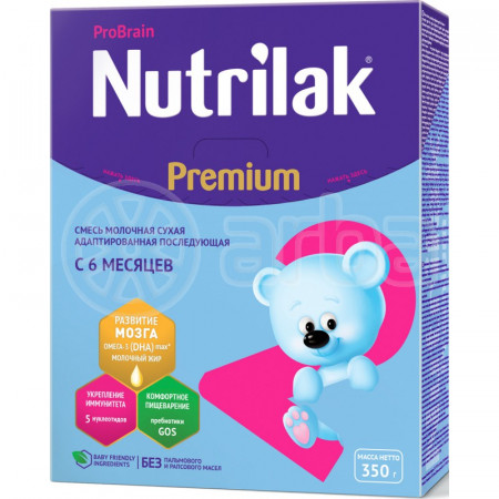 Nutrilak Premium 2 Смесь Молочная Сухая Адаптированная Последующая 6+, коробка 350г - image 1
