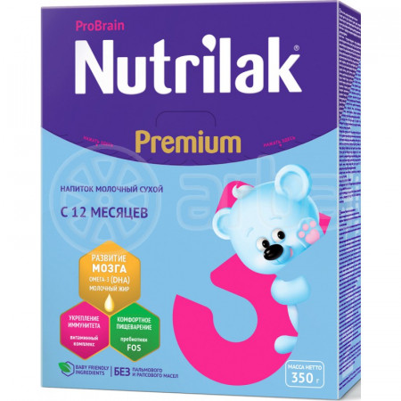 Nutrilak Premium 3 Напиток Молочный Сухой Для Детей Старше 12 Месяцев, коробка 350г - image 1