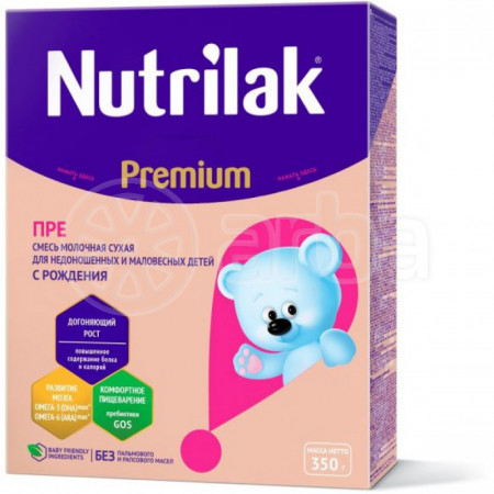 Nutrilak Premium Пре Смесь Молочная Сухая для Недоношенных и Маловесных Детей 0+, коробка 350г - image 1