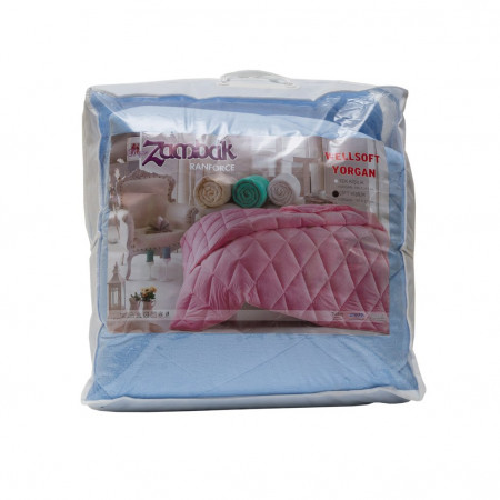 Одеяло ZAMBAK вельсофт голубое - image 4