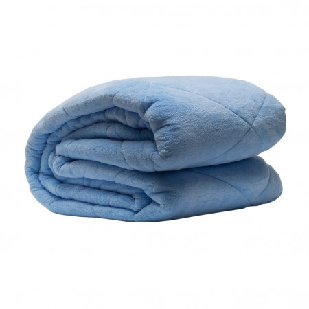 Одеяло ZAMBAK вельсофт голубое - image 2