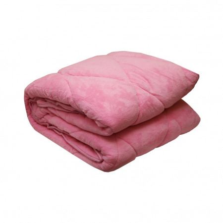 Одеяло ZAMBAK вельсофт светло-розовое - image 1