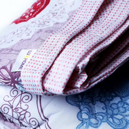 Покрывало стеганое LUX HOME поликоттон розовое Love - image 4