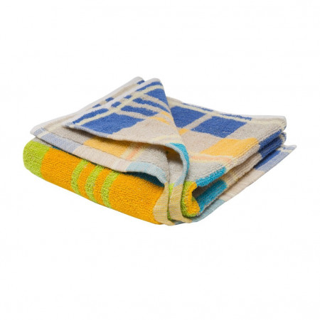 Полотенце махровое LUX HOME голубое в клетку - image 1