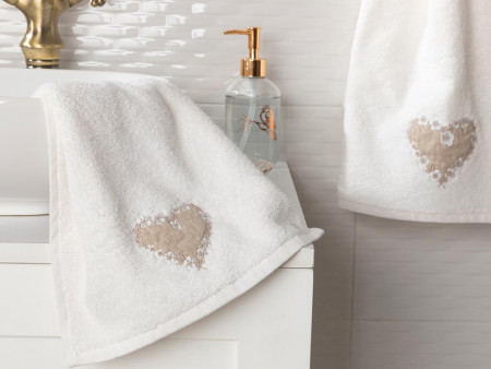 СЕРДЕЧНОЕ ПОЛОТЕНЦЕ С ВЫШИВКОЙ 30X45 CM ECR - image 1