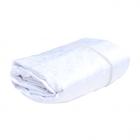 Скатерть Kinli белая с бортами и кисточками - image 1